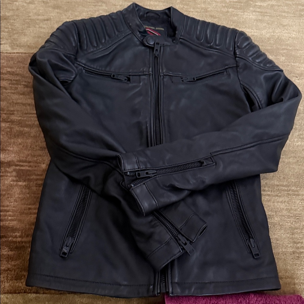 Superdry Men's Hero Leather Racer Jacket | Premier Leather Jacket